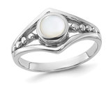 Mother of Pearl Ring in Polished Sterling Silver
