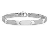 Men's Sterling Silver Brushed Link Bracelet 8.5 Inches