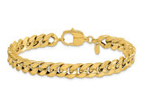 Men's 14K Yellow Gold Polished Curb Link Bracelet (8 Inches)