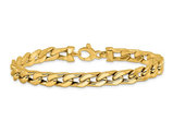 Men's 14K Yellow Gold Curb Chain Link Bracelet (8.5 Inches)
