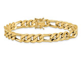Men's 14K Yellow Gold Polished Figaro Link Bracelet (8 Inches)