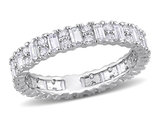 1.53 Carat (ctw) Lab-Created Moissanite Anniversary Eternity Ring Band in Sterling Silver