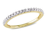 1/4 Carat (ctw) Diamond Anniversary Wedding  Band Ring in 10K Yellow Gold