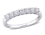 1/2 Carat (ctw) Diamond Anniversary Band Ring in 10K White Gold