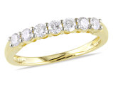 1/2 Carat (ctw) Diamond Wedding Band Ring in 10K Yellow Gold