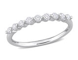1/3 Carat (ctw) Lab-Grown Diamond Anniversary Band Ring in Sterling Silver