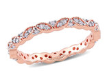 1/4 Carat (ctw) Diamond Eternity Wedding Band Ring in 14k Rose Pink Gold