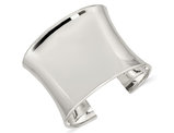 Sterling Silver Polished Cuff Bangle Bracelet (50mm)