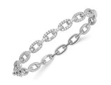 2.16 Carat (ctw VS2-SI1, D-E) Lab-Grown Diamond Link Bracelet in 14K White Gold