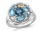 2.49 Carat (ctw) London Blue Topaz Ring in Sterling Silver