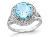 4.50 Carat (ctw) Sky Blue Topaz Ring in Sterling Silver