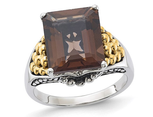 4.00 Carat (ctw) Smoky Quartz Ring in Sterling Silver