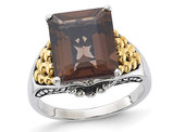 4.00 Carat (ctw) Smoky Quartz Ring in Sterling Silver