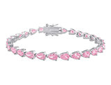13.50 Carat (ctw) Lab-Created Pink Sapphire Tennis Bracelet in Sterling Silver (7.25 nches)