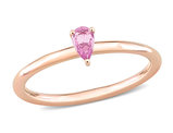 1/4 Carat (ctw) Pink Sapphire Solititaire Ring in 10K Rose Pink Gold