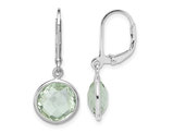 6.00 Carat (ctw) Green Quartz Dangle Earrings in Sterling Silver