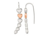 Sterling Silver Polished Heart Shepherd Hook Earrings