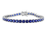 14.49 Carat (ctw) Lab-Created Blue Sapphire Bracelet in Sterling Silver  (7.25 Inches)