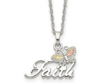 Sterling Silver Butterfly FAITH Pendant Necklace with Chain