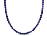 33 Carat (ctw) Lab Created Blue Sapphire Necklace in Sterling Silver