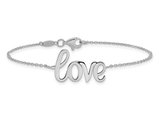 14K White Gold Polished LOVE Bracelet (7.00 inches) 