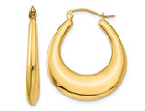 14K Yellow Gold Polished Hoop Earrings