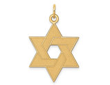 14K Yellow Gold Star of David Pendant Necklace (NO CHAIN)