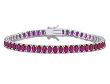 25 Carat (ctw) Lab-Created Ruby Bracelet in Sterling Silver (7 Inches)