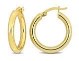 Yellow Sterling Silver Polished Hoop Earrings