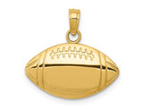 14K Yellow Gold Classic Football Charm Pendant (NO Chain)