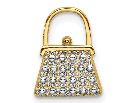 14K Yellow Gold Handbag Charm Pendant (NO Chain)