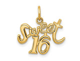 14K Yellow Gold Sweet 16 Pendant Charm (NO CHAIN)