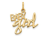 14K Yelllow Gold BABY GIRL Charm Pendant (NO CHAIN)