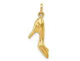 14K Yellow Gold 3D vHigh Heel Charm Pendant (NO Chain)