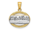 14K Yellow Gold The Last Supper Pendant Medal (No Chain)