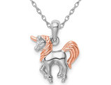 Sterling Silver Unicorn Charm Pendant Necklace with Chain