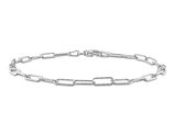 Fancy Paperclip Chain Bracelet in Sterling Silver (7.00 inches)