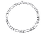 Figaro Chain Anklet in Sterling Silver (9.00 inches) 