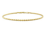 Rope Chain Bracelet in Yellow Plated Sterling Silver (9.00 inches)