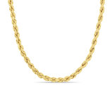 14K Yellow Gold  Rope Chain Necklace (24 Inches)