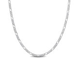 Sterling Silver Figaro Chain Necklace with Lobster Clasp (18 inches 1.5mm)