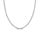 Sterling Silver Rope Chain Necklace with Lobster Clasp (18 inches 2.2mm)