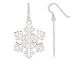 Sterling Silver Snowflake Dangle Drop Earrings