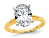 2.20 Carat (ctw VS2, G-H) Certified Lab-Grown Diamond Solitaire Engagement Ring in 14K Yellow Gold