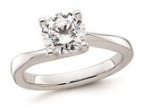 1.50 Carat (ctw VS2-VS1, D-E-F) IGI Certified Lab-Grown Diamond By-Pass Engagement Ring in 14K White Gold