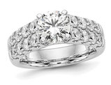 2.44 Carat (ctw VS2-VS1, D-E-F) IGI Certified Round Lab-Grown Diamond Engagement Ring 14K White Gold