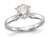 1.00 Carat (ctw VS2-VS1, D-E-F) IGI Certified Lab-Grown Diamond Engagement Ring in 14K White Gold