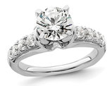 2.00 Carat (ctw VS2, D-E-F) IGI Certified Round Lab-Grown Diamond Engagement Ring 14K White Gold