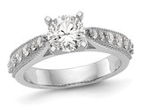 1.35 Carat (ctw VS2, D-E-F) IGI Certified Lab-Grown Diamond Engagement Ring 14K White Gold