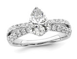 1.80 Carat (ctw VS2, D-E-F) IGI Certified Lab-Grown Pear Diamond Engagement Ring 14K White Gold